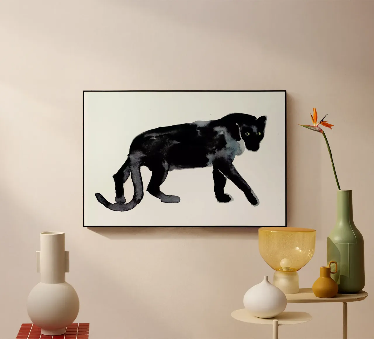 Panther acrylic glass by Farina Kuklinski