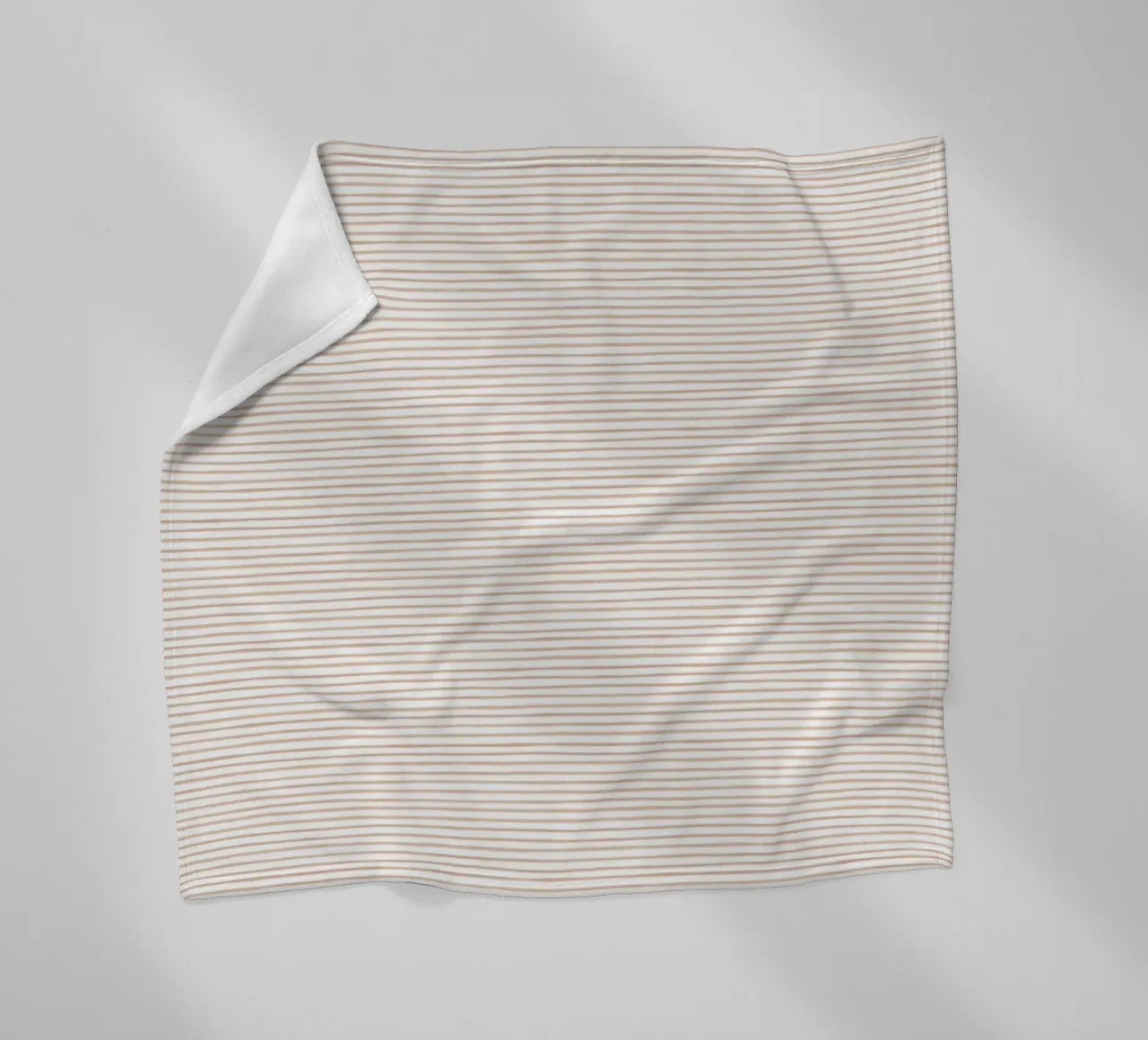 Blush Watercolor Stripes fleece blanket by Kind of Style