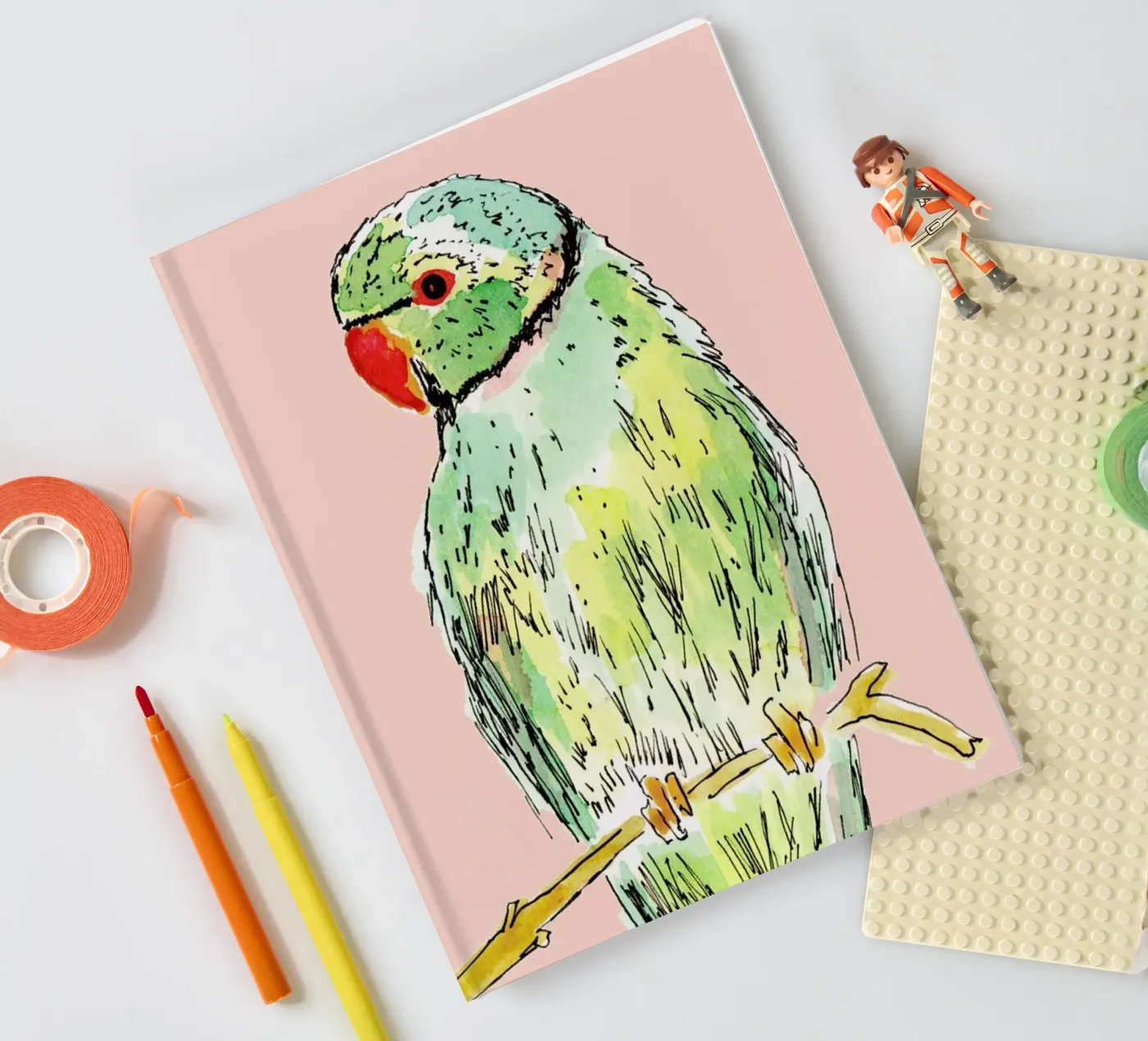 Parrot notebook by Farina Kuklinski