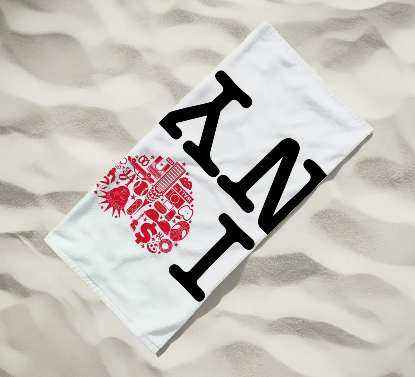 NY beach towel by Chris Wharton