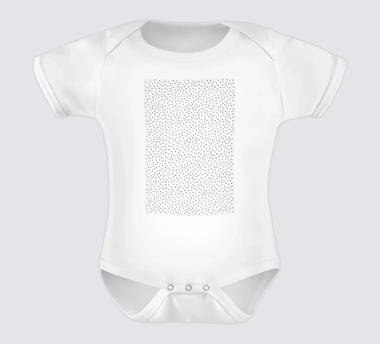 Grey Watercolor Dots short-sleeve baby romper by Kind of Style