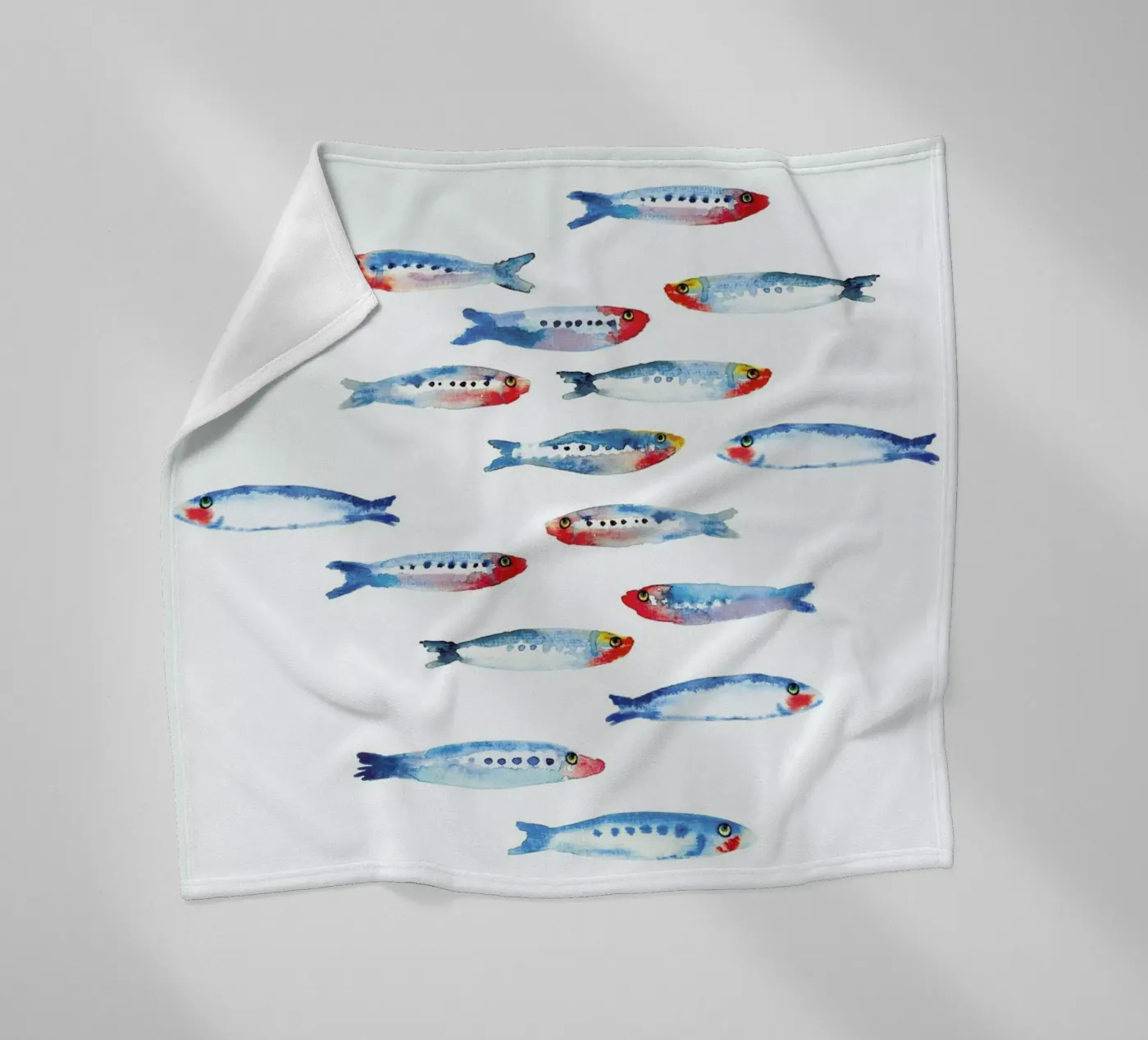Sardines fleecedeken van Farina Kuklinski