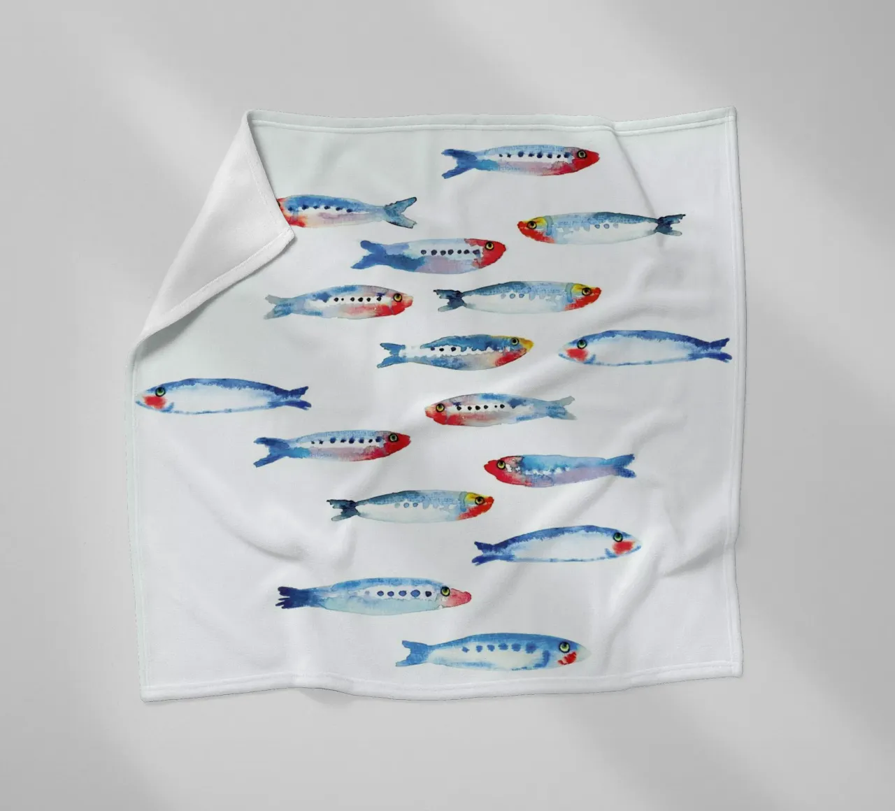 Sardines fleecedeken van Farina Kuklinski