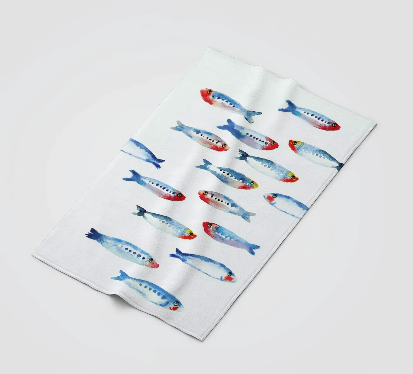 Sardines fleecedeken van Farina Kuklinski
