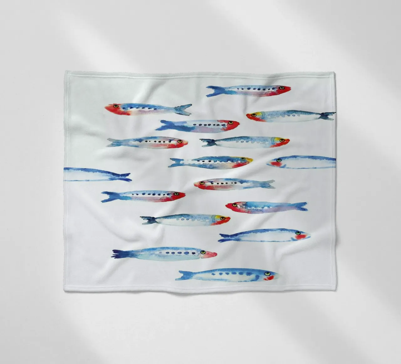 Sardines fleecedeken van Farina Kuklinski