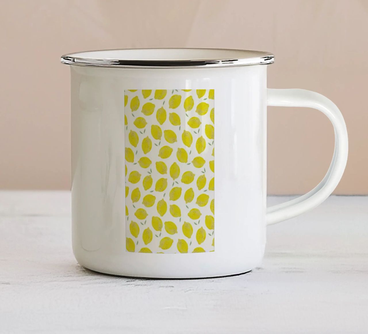 Lemon tazza in smalto da Kind of Style