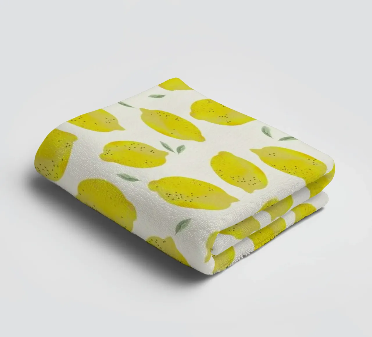 Lemon badhanddoek van Kind of Style