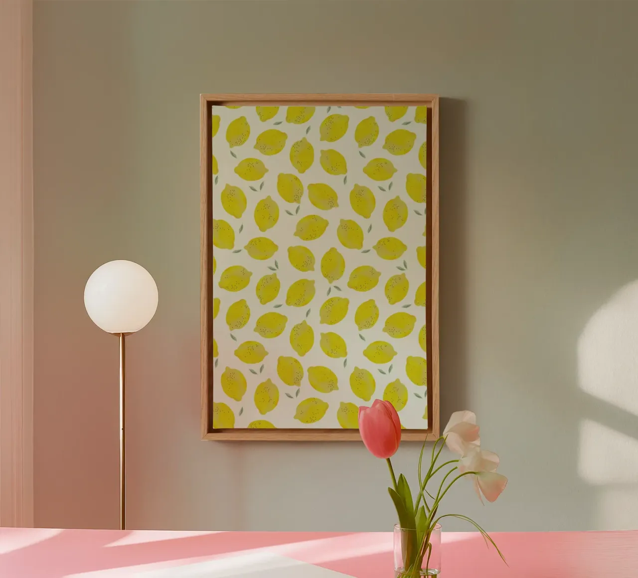 Lemon tela con Cornice a cassetta da Kind of Style