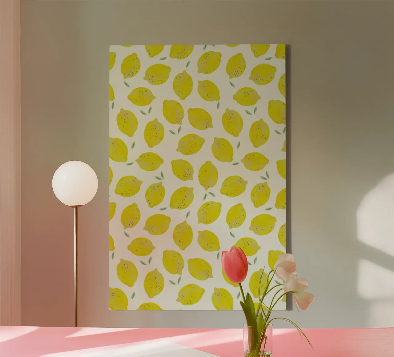Lemon tela con Cornice a cassetta da Kind of Style