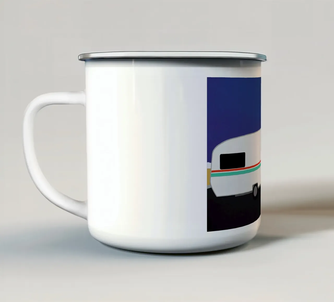 Death Valley Caravan tazza in smalto da Rosi Feist