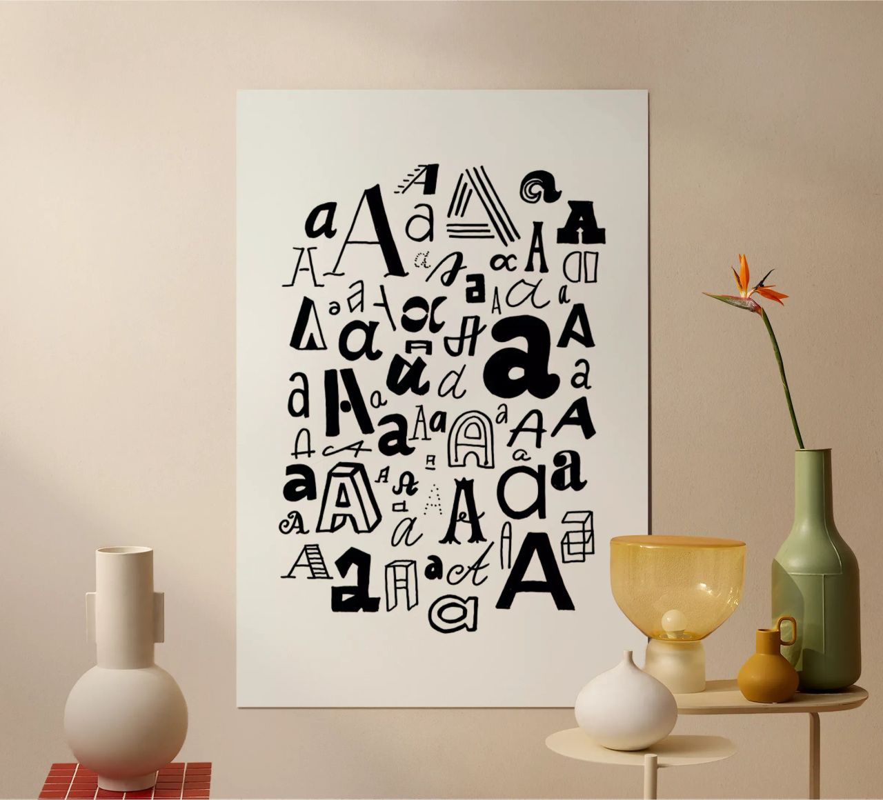 Aa poster con marco de aluminio de petiteCAPS