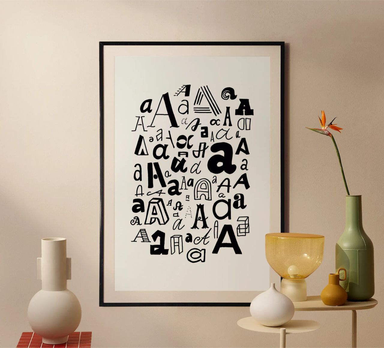 Aa poster con marco de aluminio de petiteCAPS