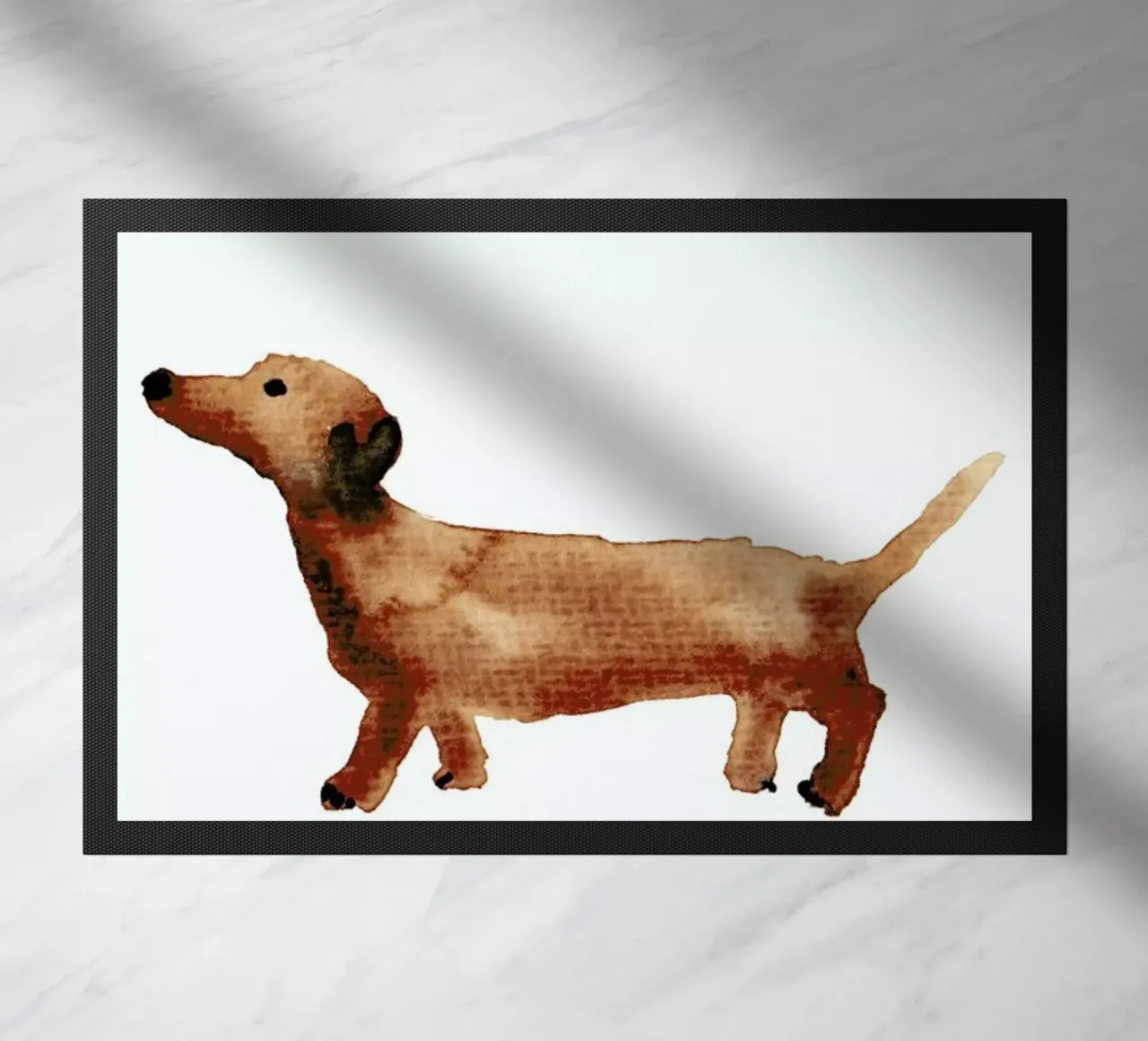 Sausage Dog doormat by Farina Kuklinski
