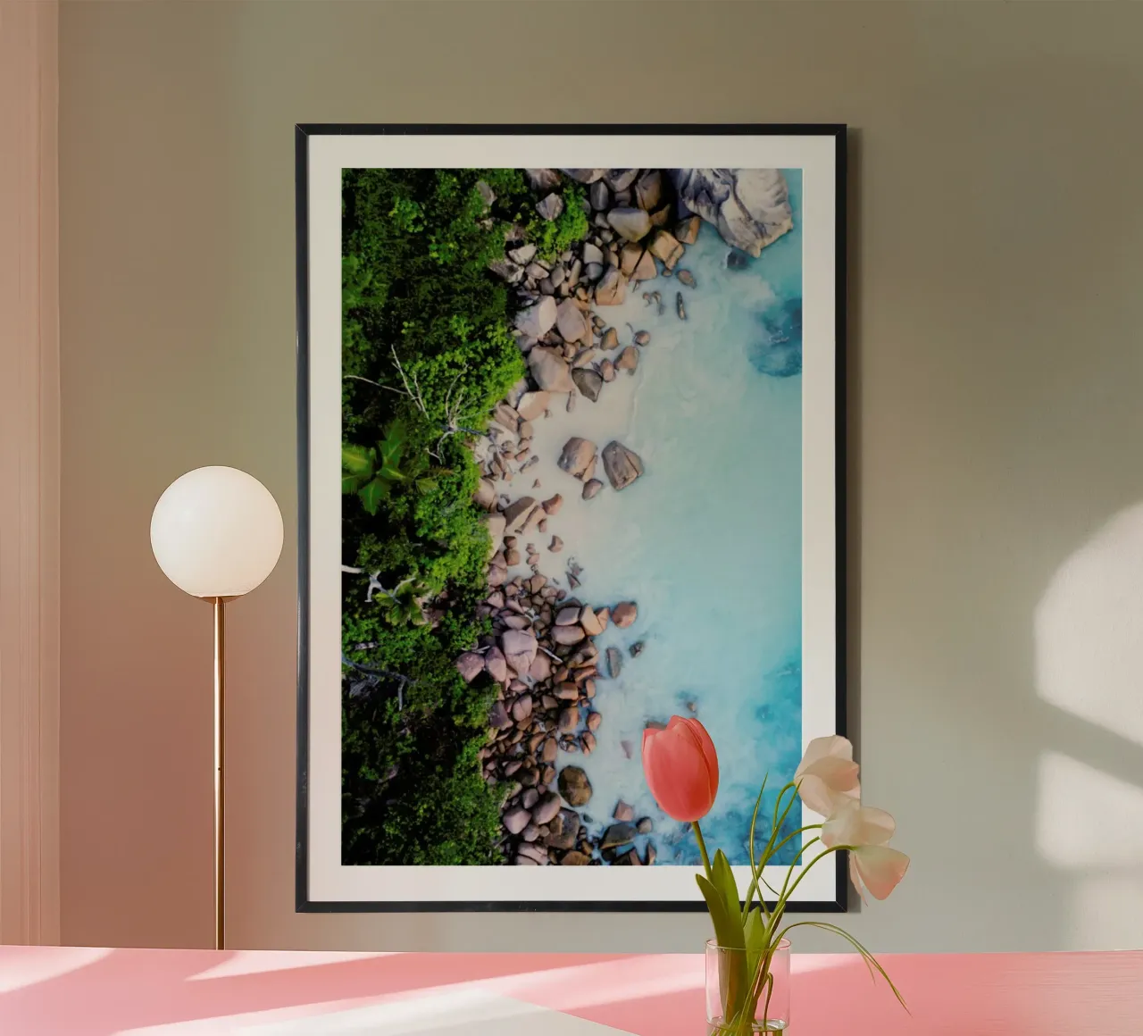 Tropical 3 poster con telaio in plastica da Airpixels