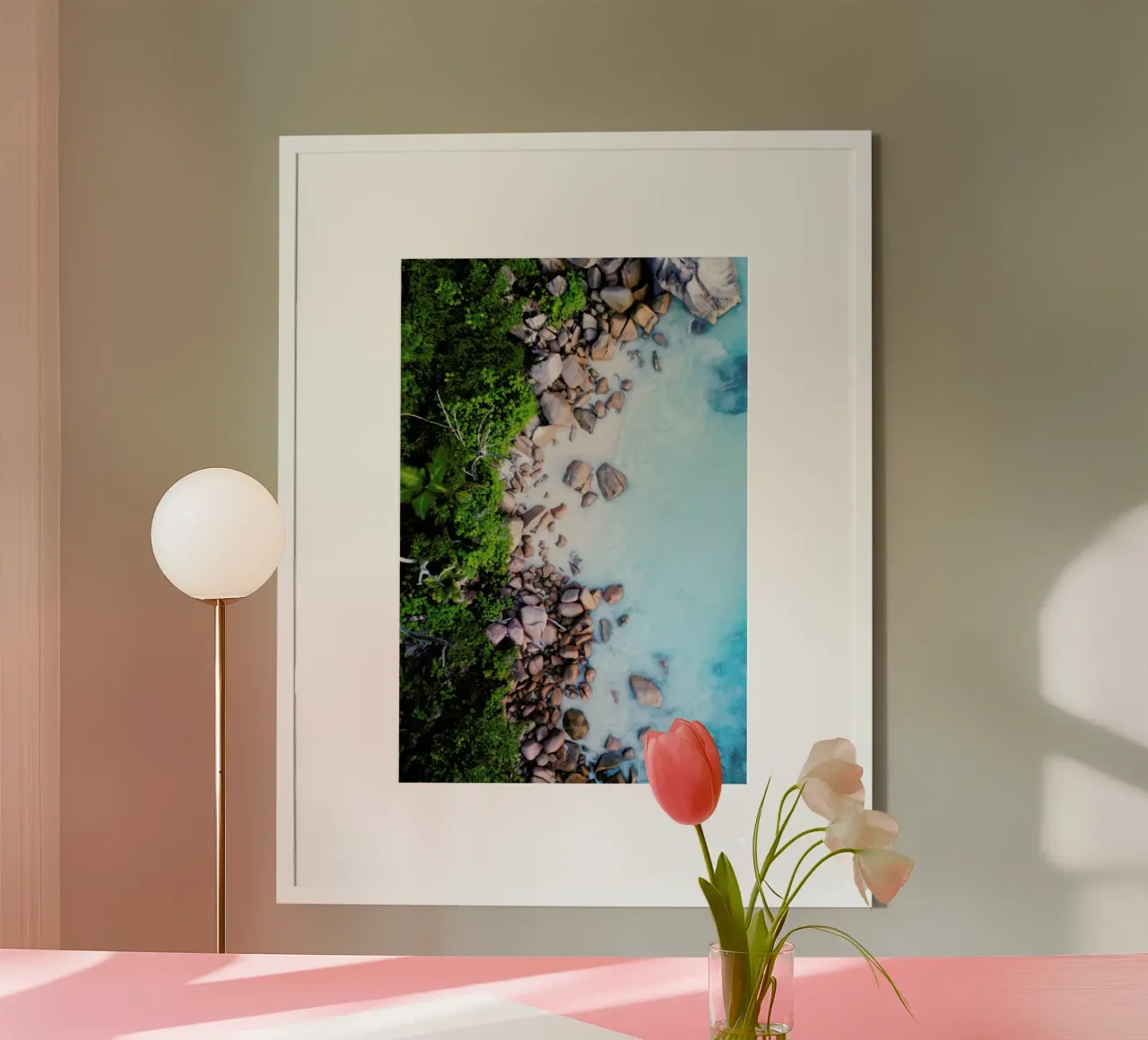 Tropical 3 poster con telaio in plastica da Airpixels