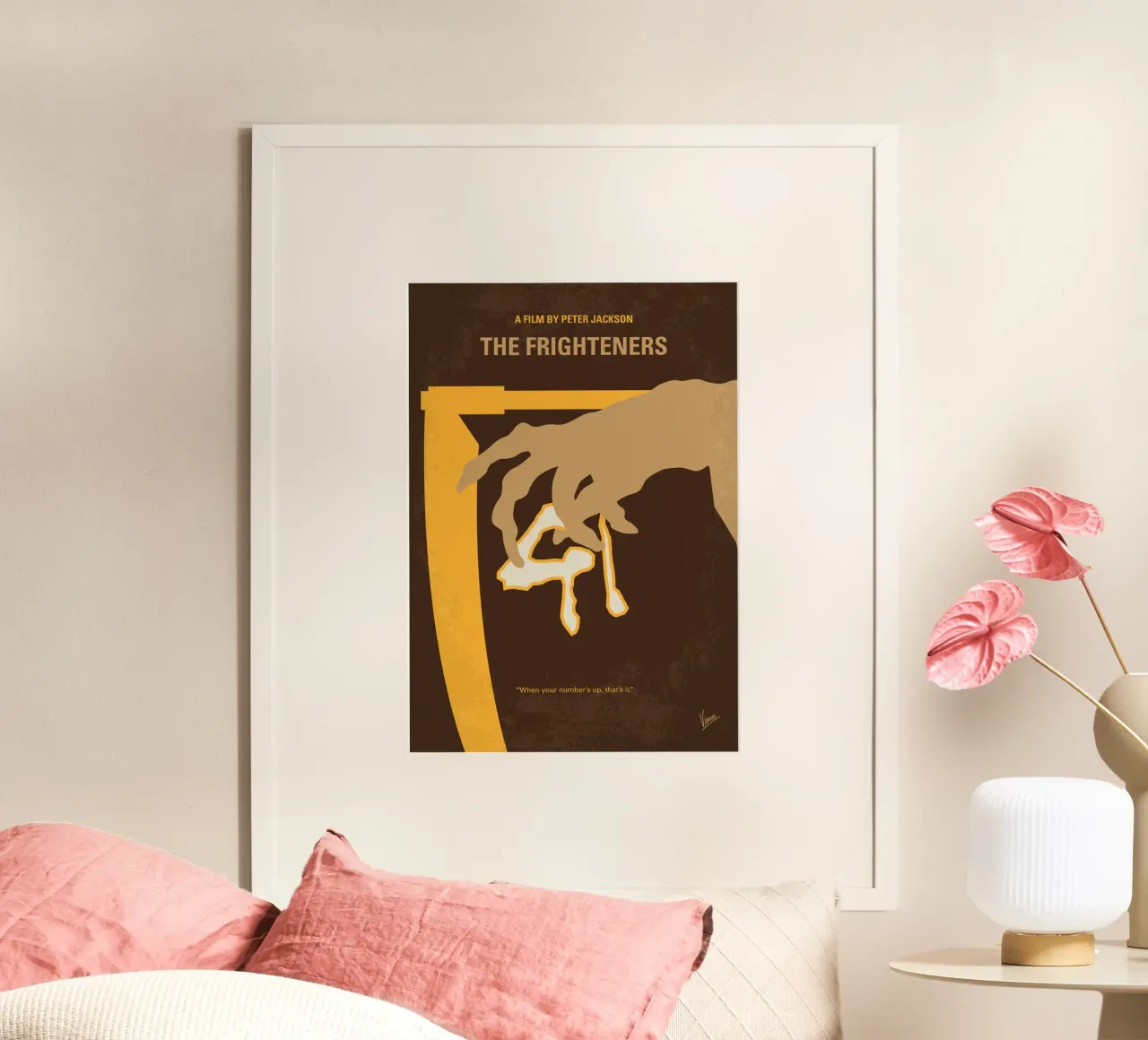 No1454 My The Frighteners minimal movie poster poster con telaio in legno da Chungkong