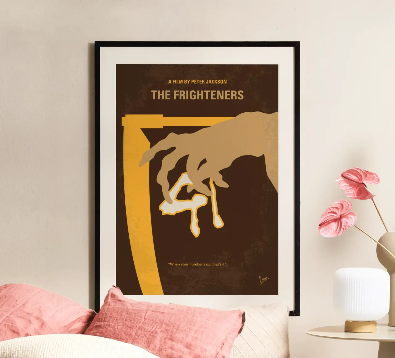 No1454 My The Frighteners minimal movie poster poster con telaio in legno da Chungkong