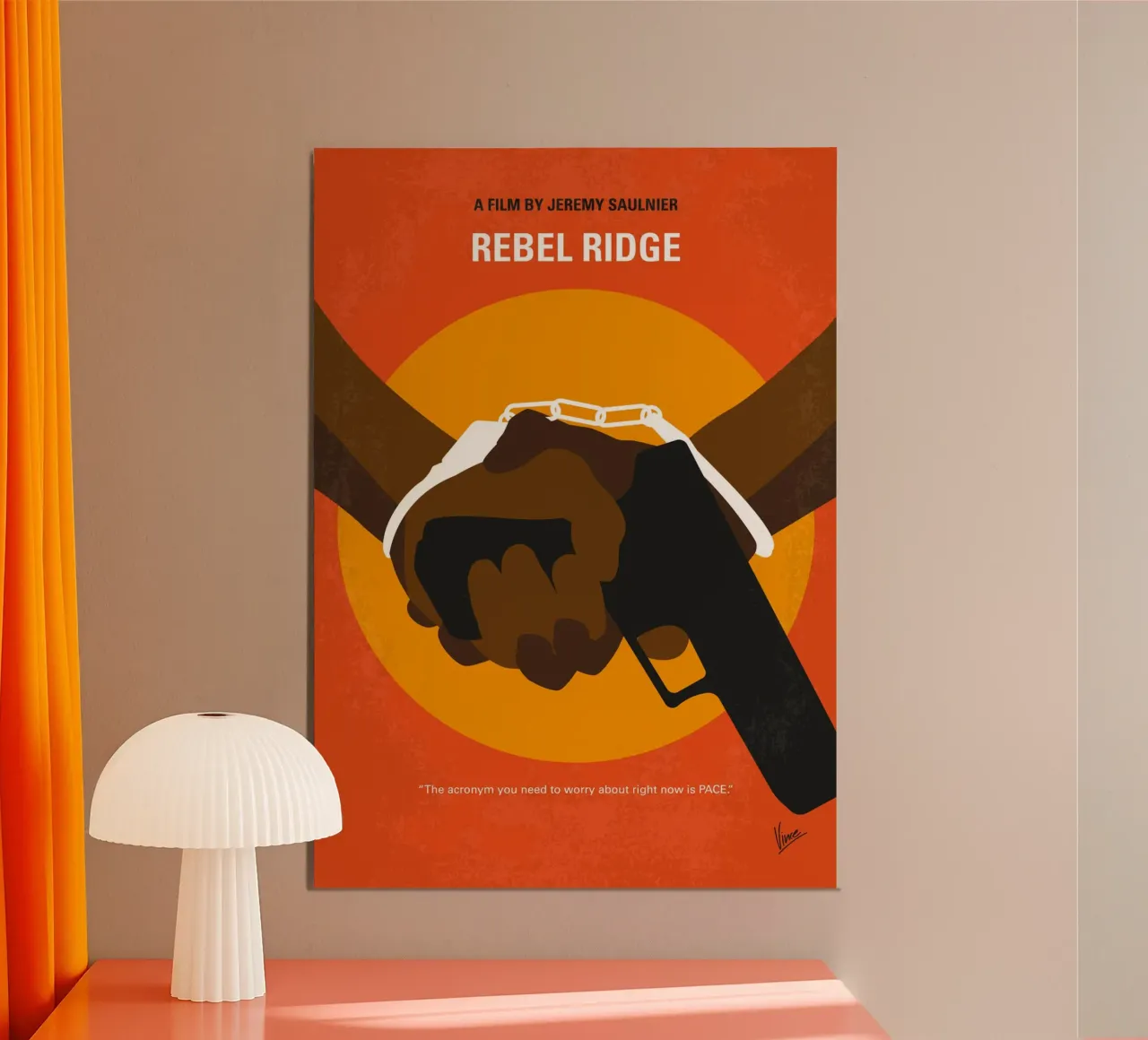 No1457 My Rebel Ridge minimal movie poster alluminio dibond da Chungkong