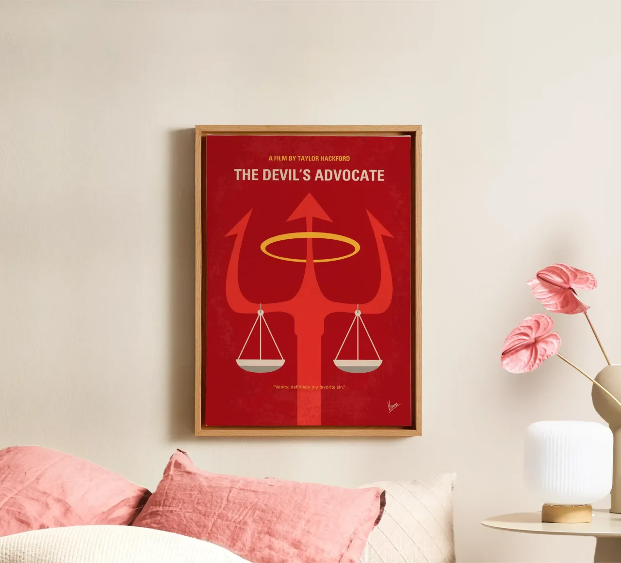 No1458 My The Devils Advocate minimal movie poster tela con Cornice a cassetta da Chungkong