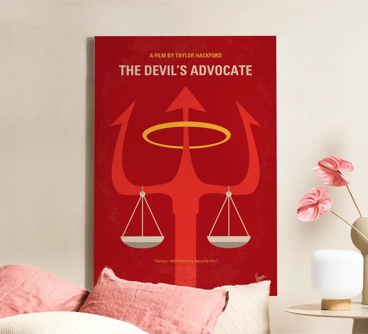No1458 My The Devils Advocate minimal movie poster tela con Cornice a cassetta da Chungkong