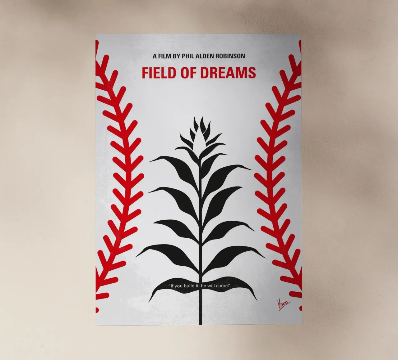 No1461 My Fields of dreams minimal movie poster pellicola backlit da Chungkong