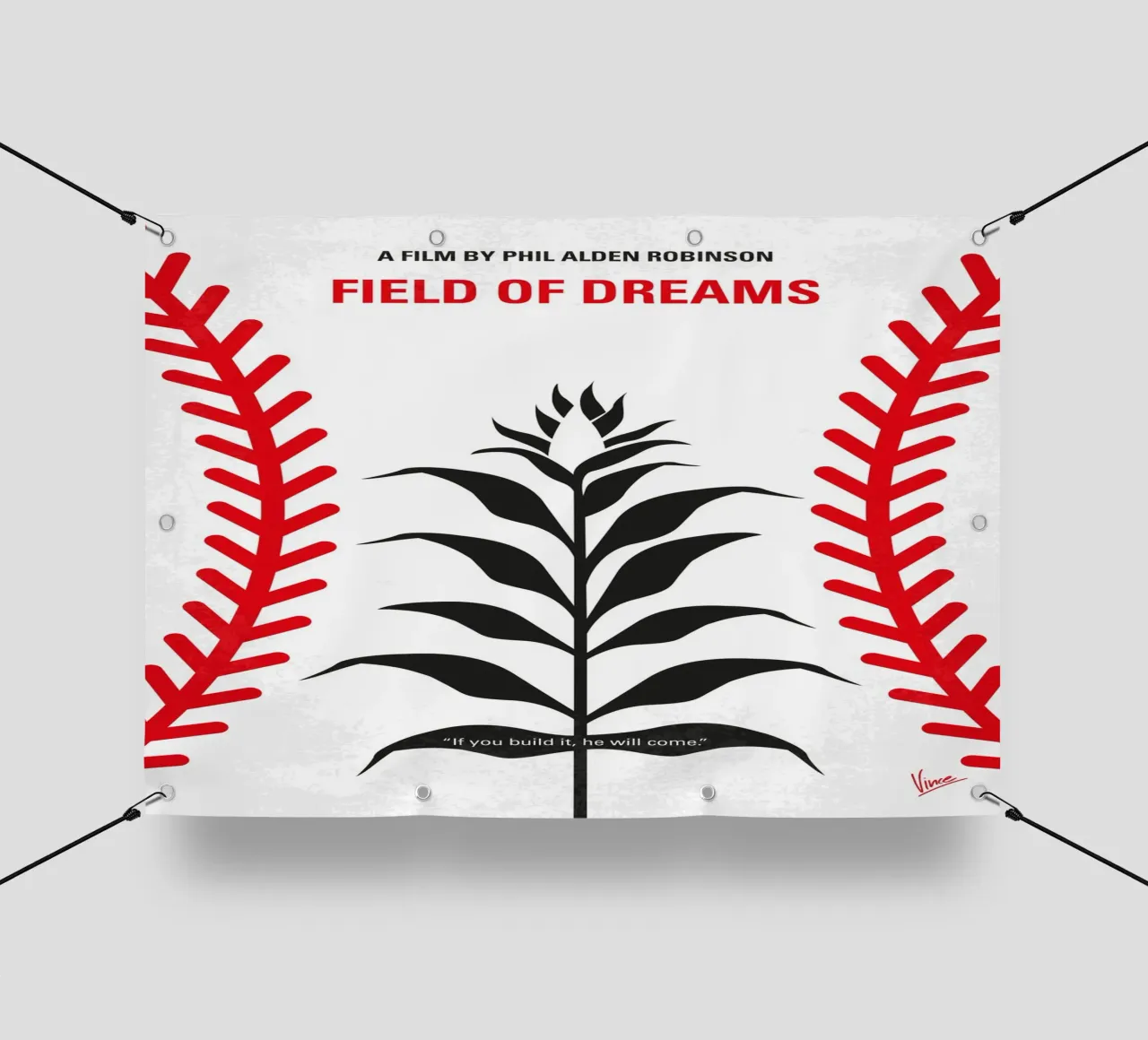 No1461 My Fields of dreams minimal movie poster telo in pvc da Chungkong