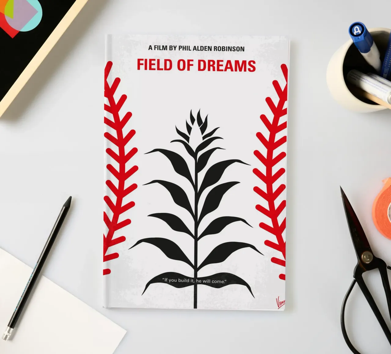 No1461 My Fields of dreams minimal movie poster notebook by Chungkong