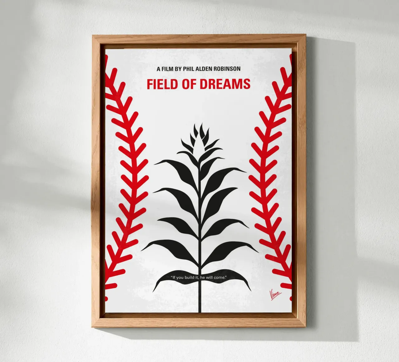 No1461 My Fields of dreams minimal movie poster alluminio dibond da Chungkong