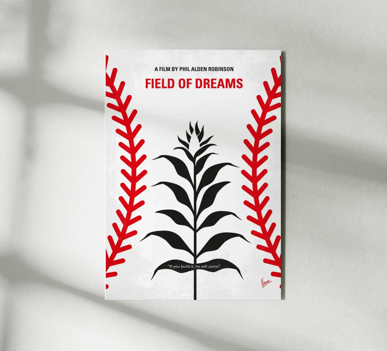 No1461 My Fields of dreams minimal movie poster alluminio dibond da Chungkong