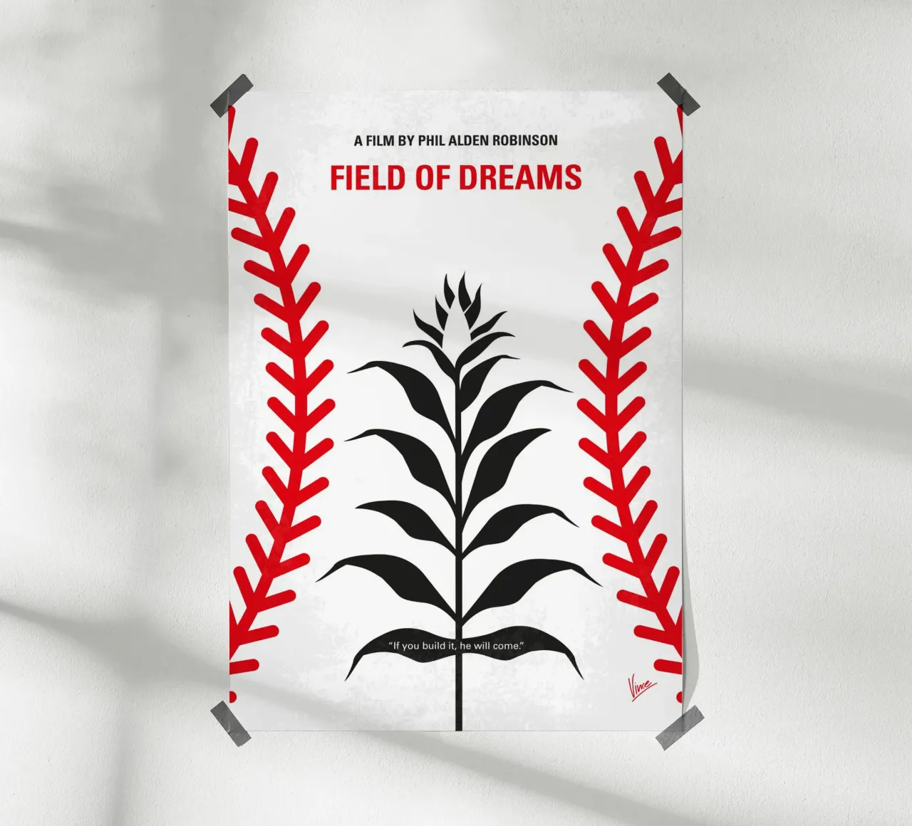 No1461 My Fields of dreams minimal movie poster poster con marco de madera de Chungkong