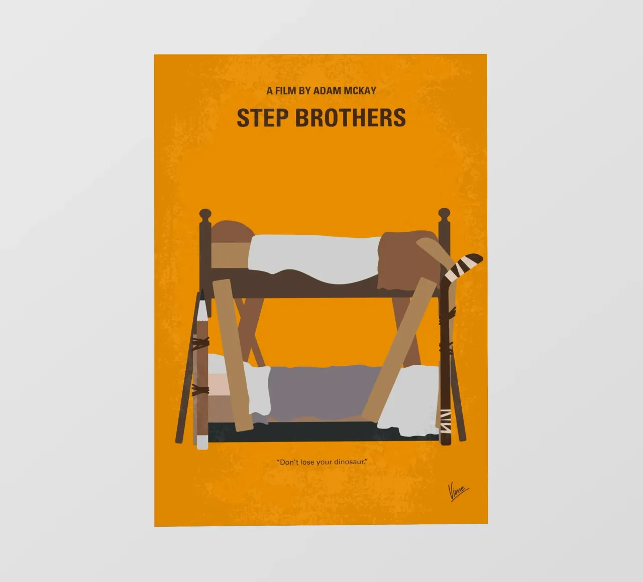 No1464 My Step Brothers minimal movie poster pellicola backlit da Chungkong