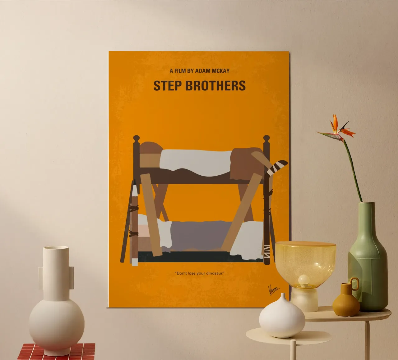 No1464 My Step Brothers minimal movie poster alluminio dibond da Chungkong