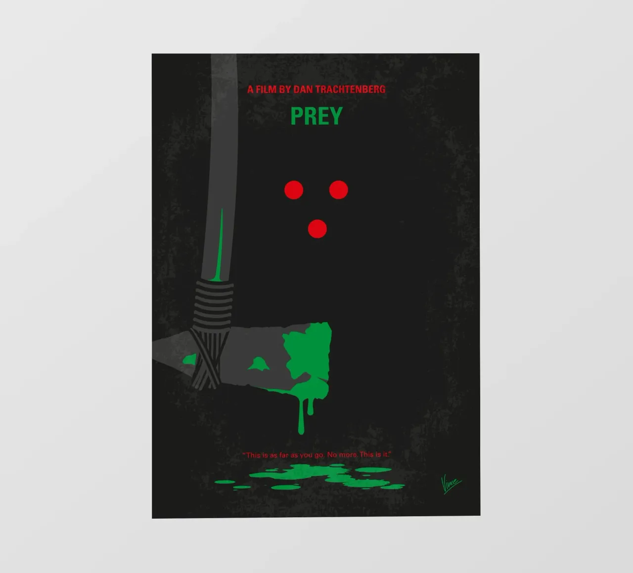 No1465 My Prey minimal movie poster telo in pvc da Chungkong