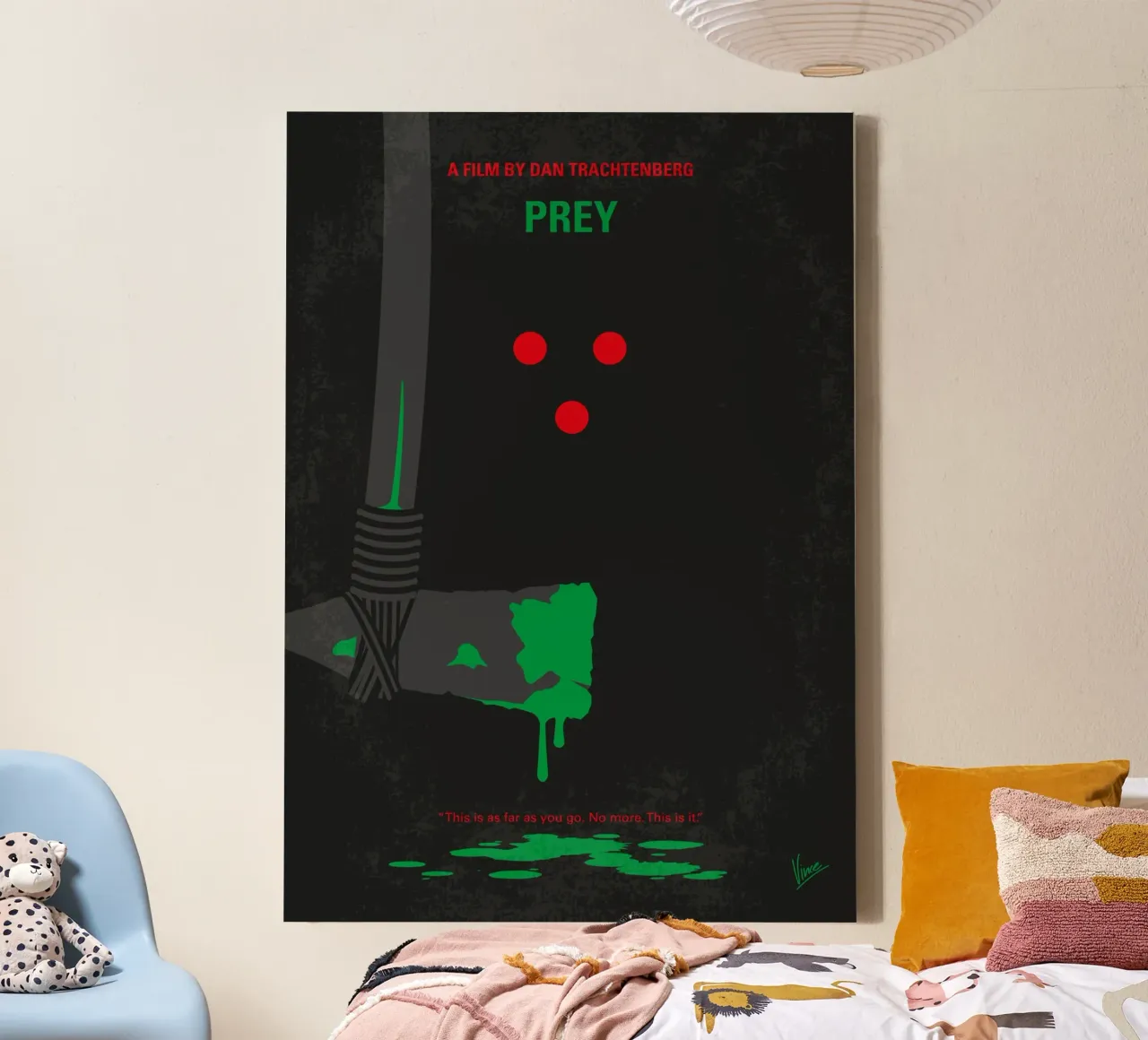 No1465 My Prey minimal movie poster tela con Cornice a cassetta da Chungkong