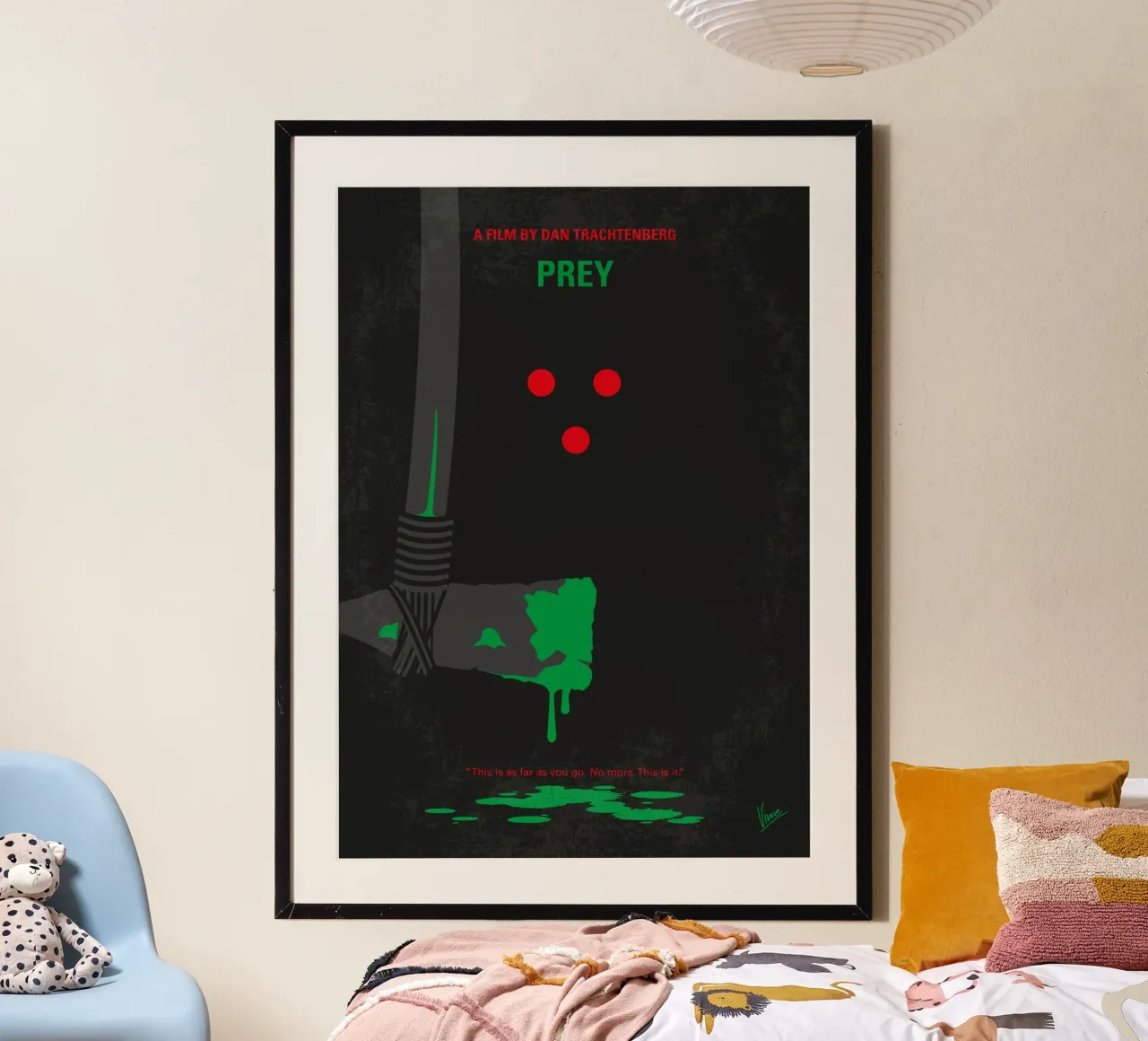 No1465 My Prey minimal movie poster poster con telaio in alluminio da Chungkong