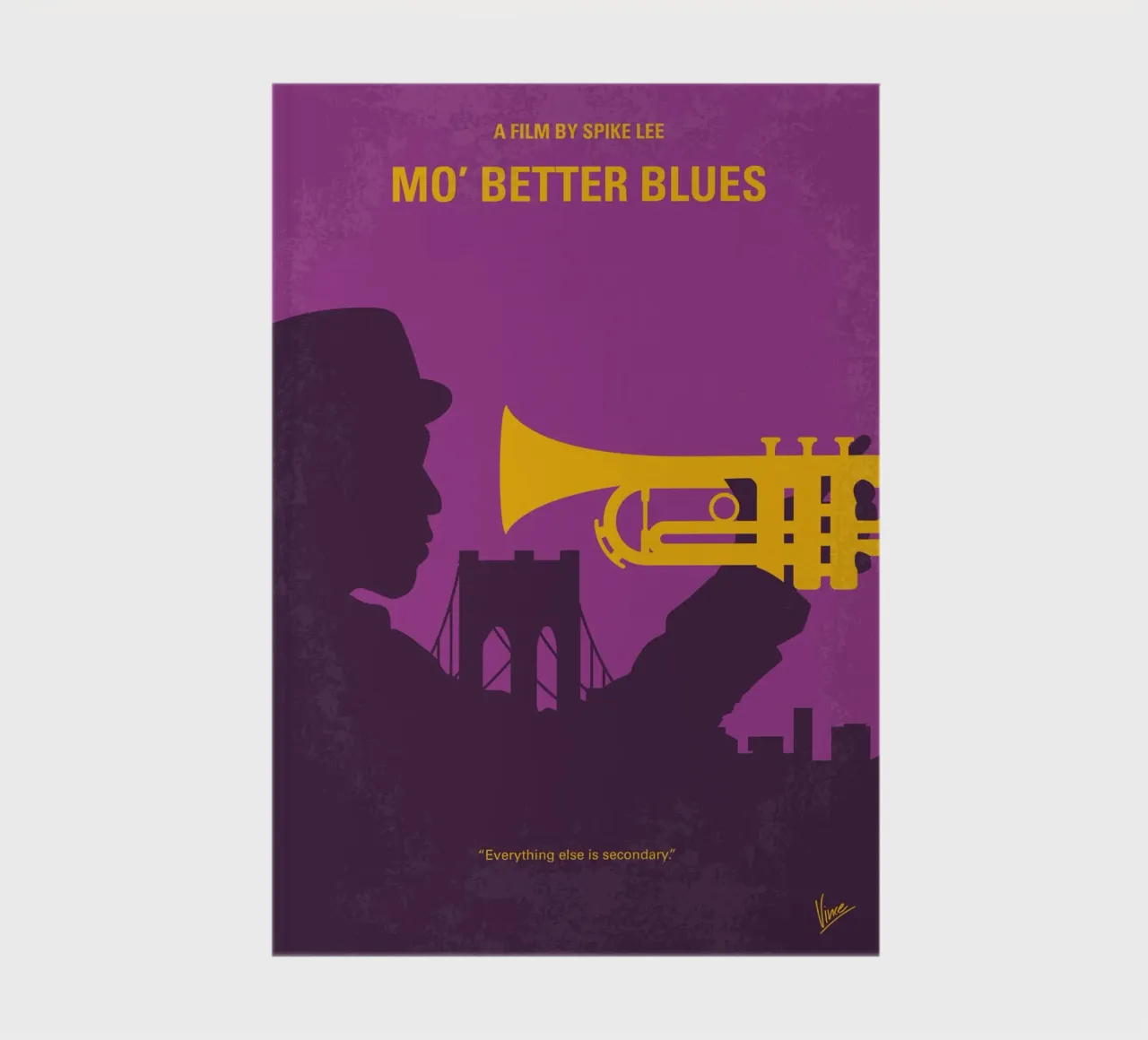 No1467 My Mo Better Blues minimal movie poster diario da Chungkong
