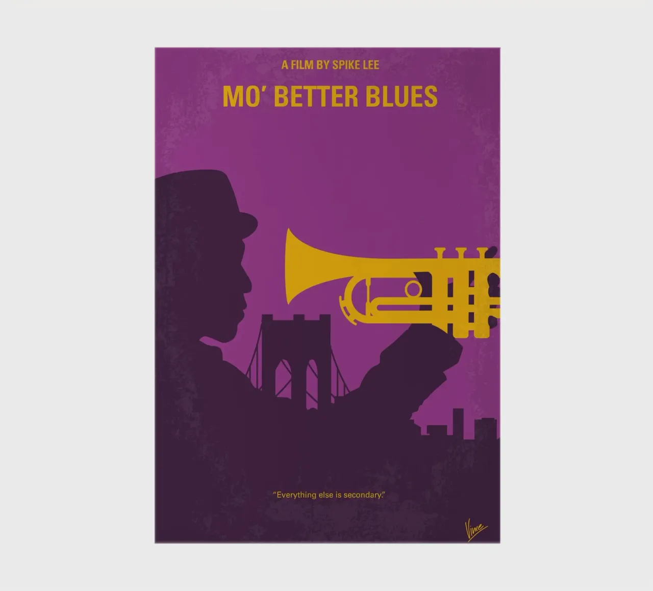 No1467 My Mo Better Blues minimal movie poster diario da Chungkong
