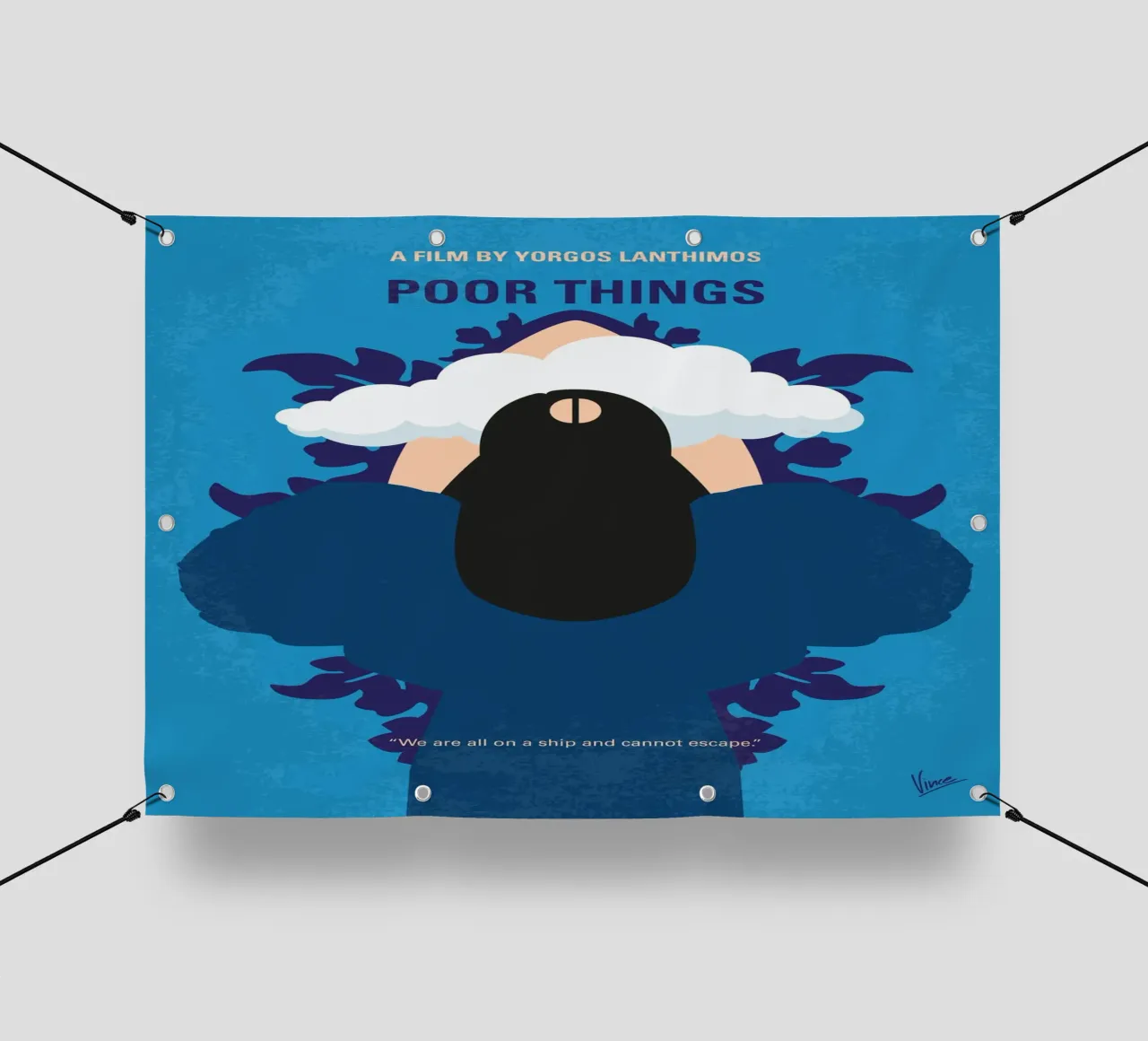 No1469 My Poor Things minimal movie poster telo in pvc da Chungkong