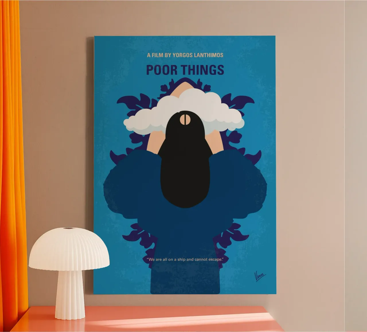 No1469 My Poor Things minimal movie poster tela con Cornice a cassetta da Chungkong