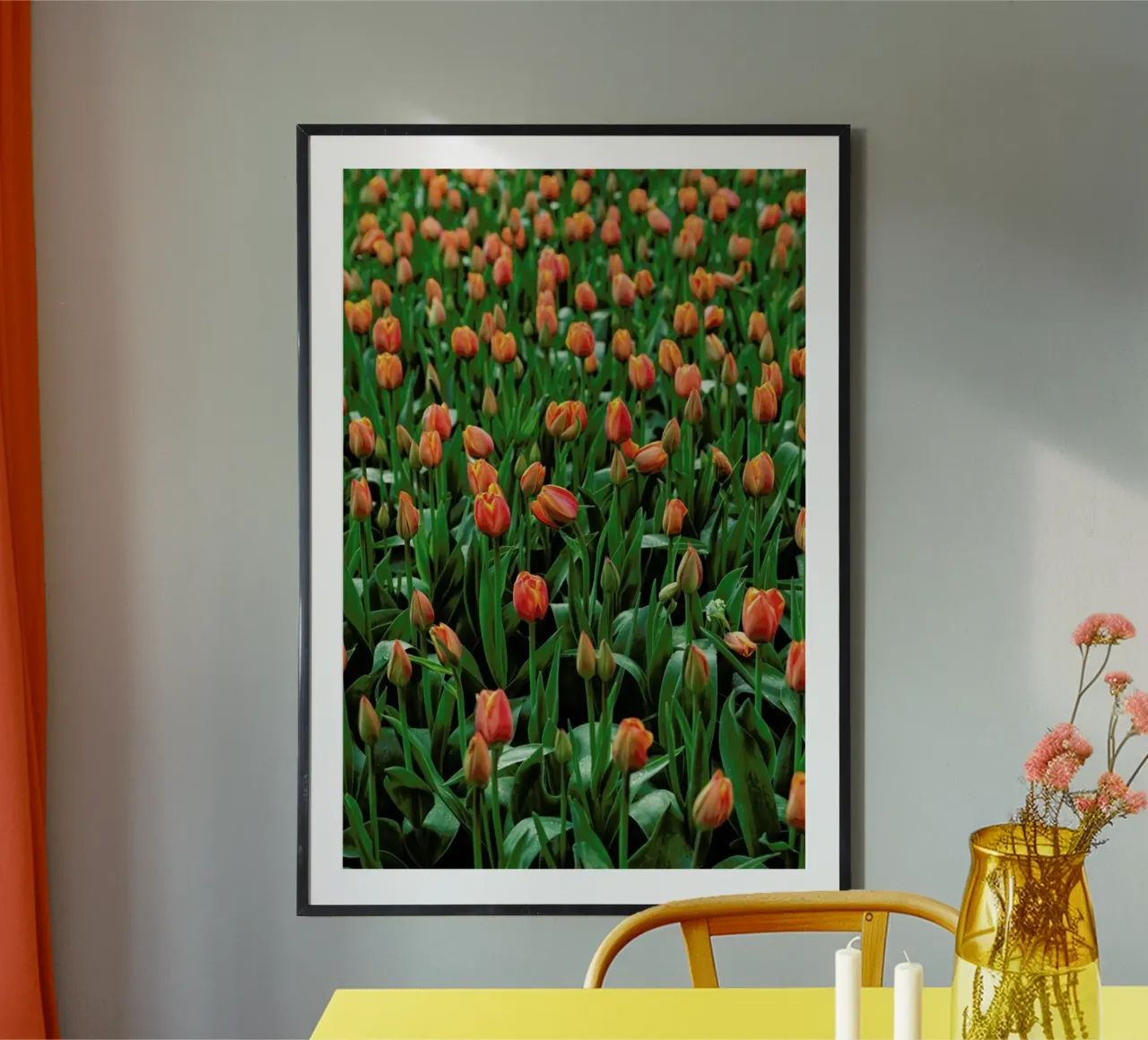 Tulip Field Orange carta hahnemühle da Curious Collections by Marielle Leenders