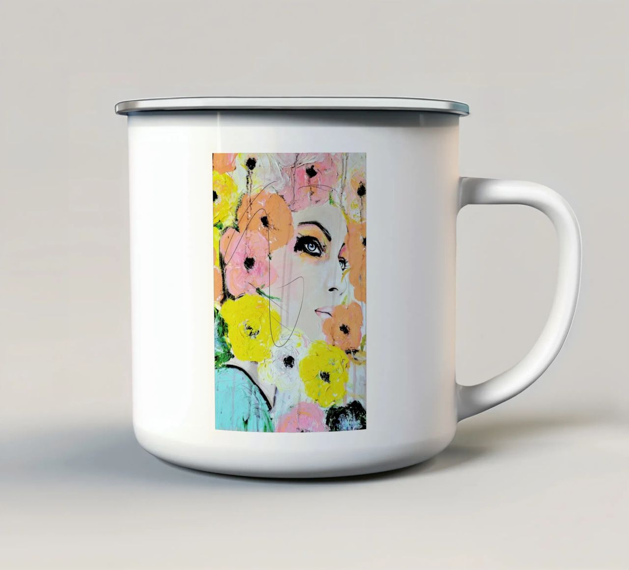 Collide tazza in smalto da Leigh Viner