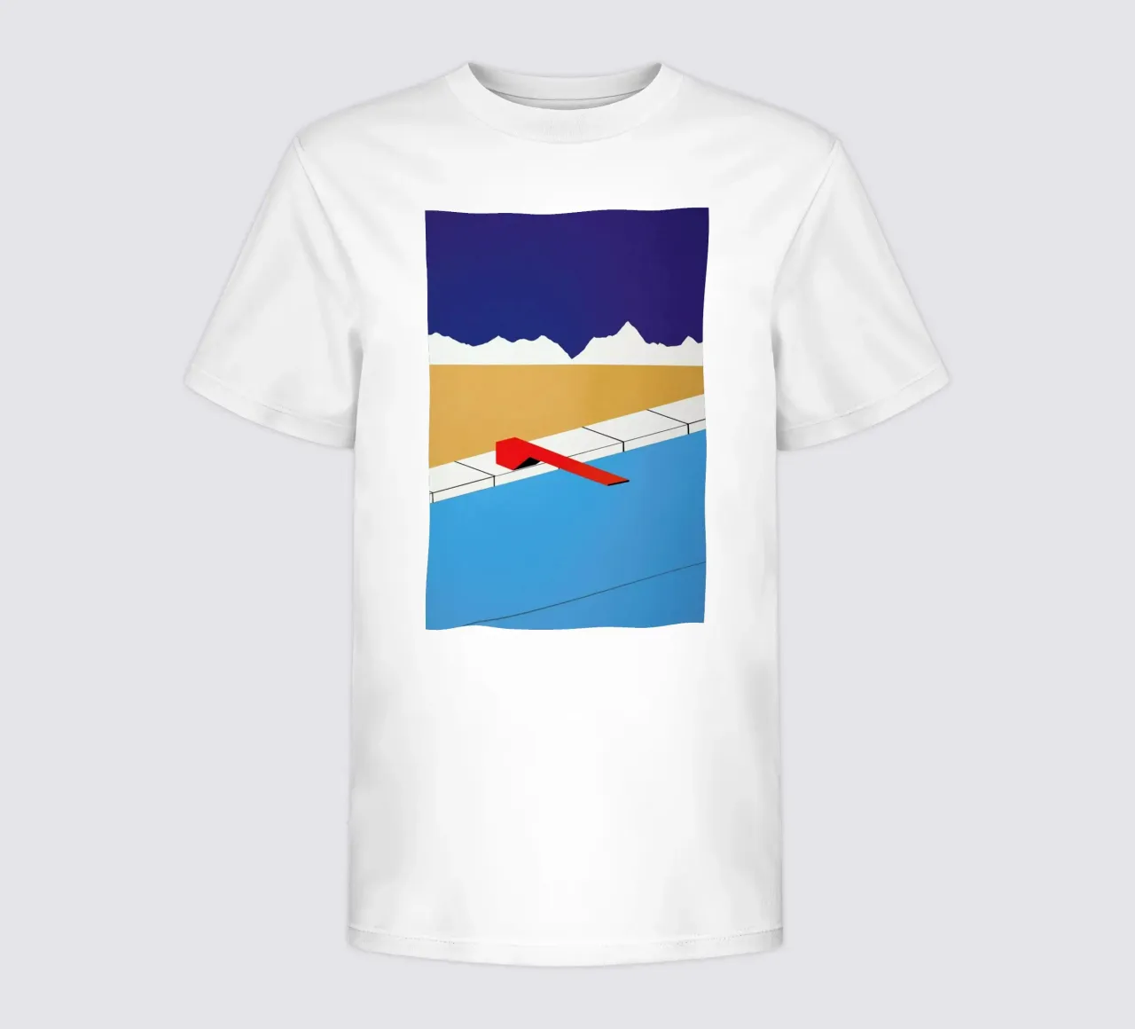 Desert Pool with Red Diving Board t-shirt bambini da Rosi Feist