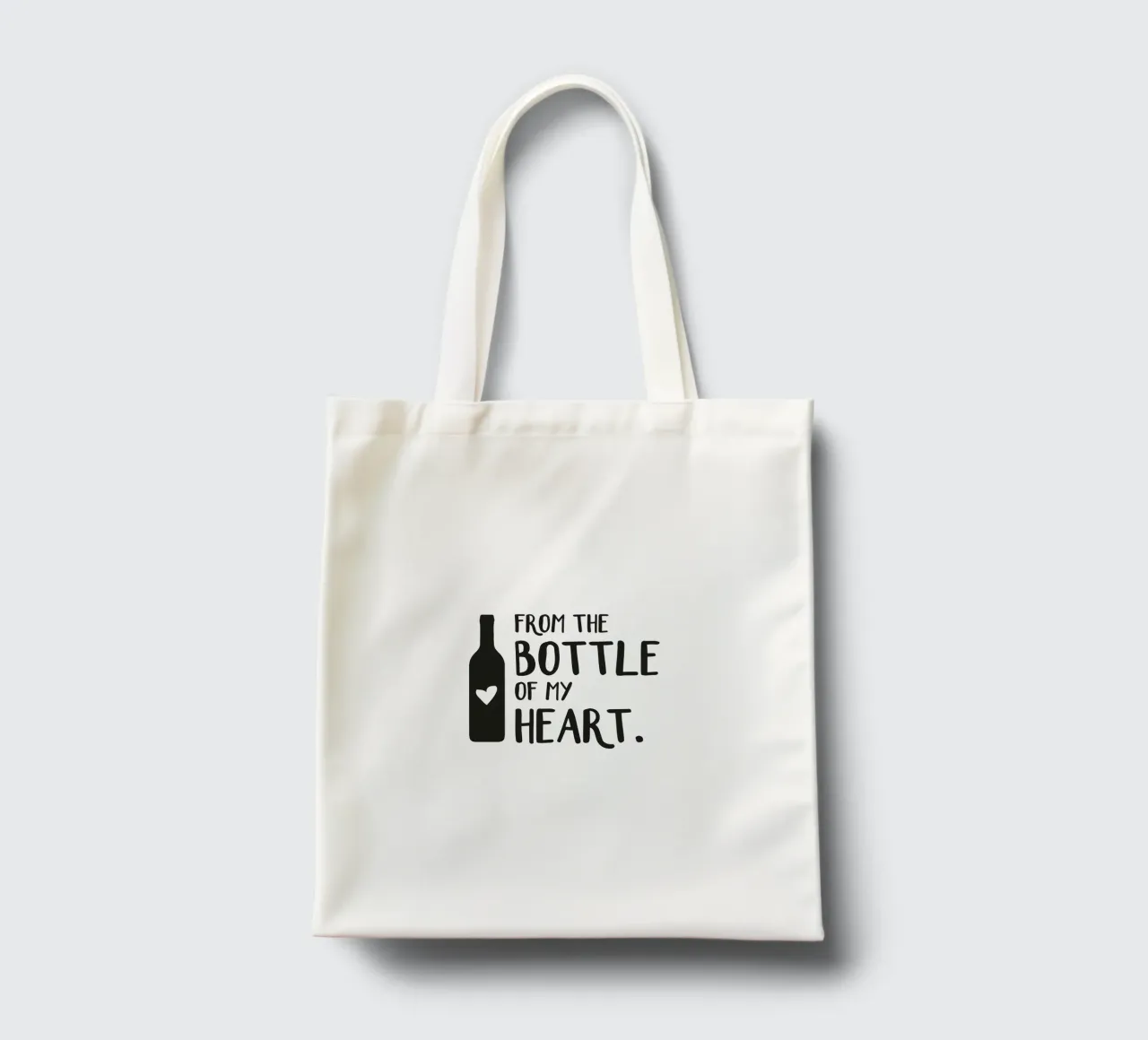 From the bottle of my heart tote bag by Constanze Art Direction