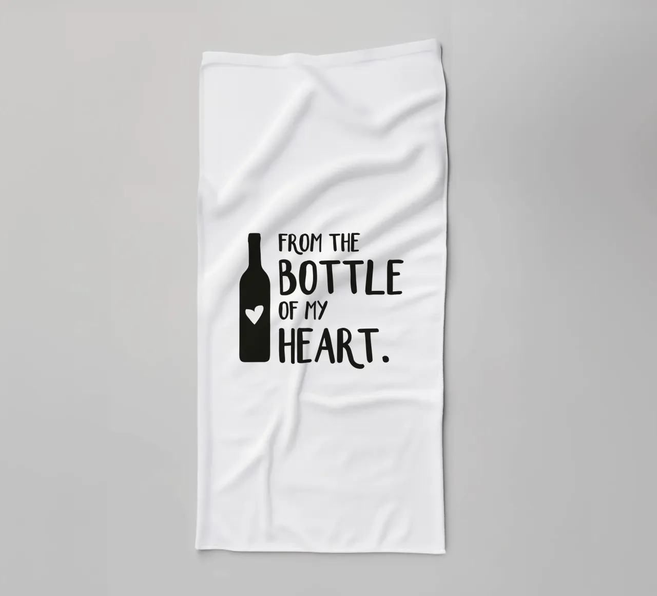 From the bottle of my heart towel by Constanze Art Direction