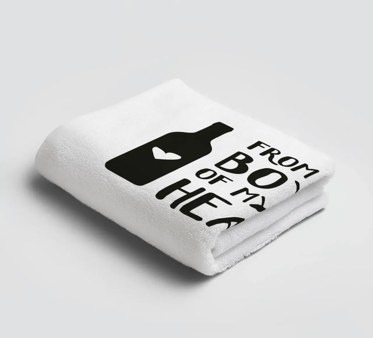 From the bottle of my heart towel by Constanze Art Direction