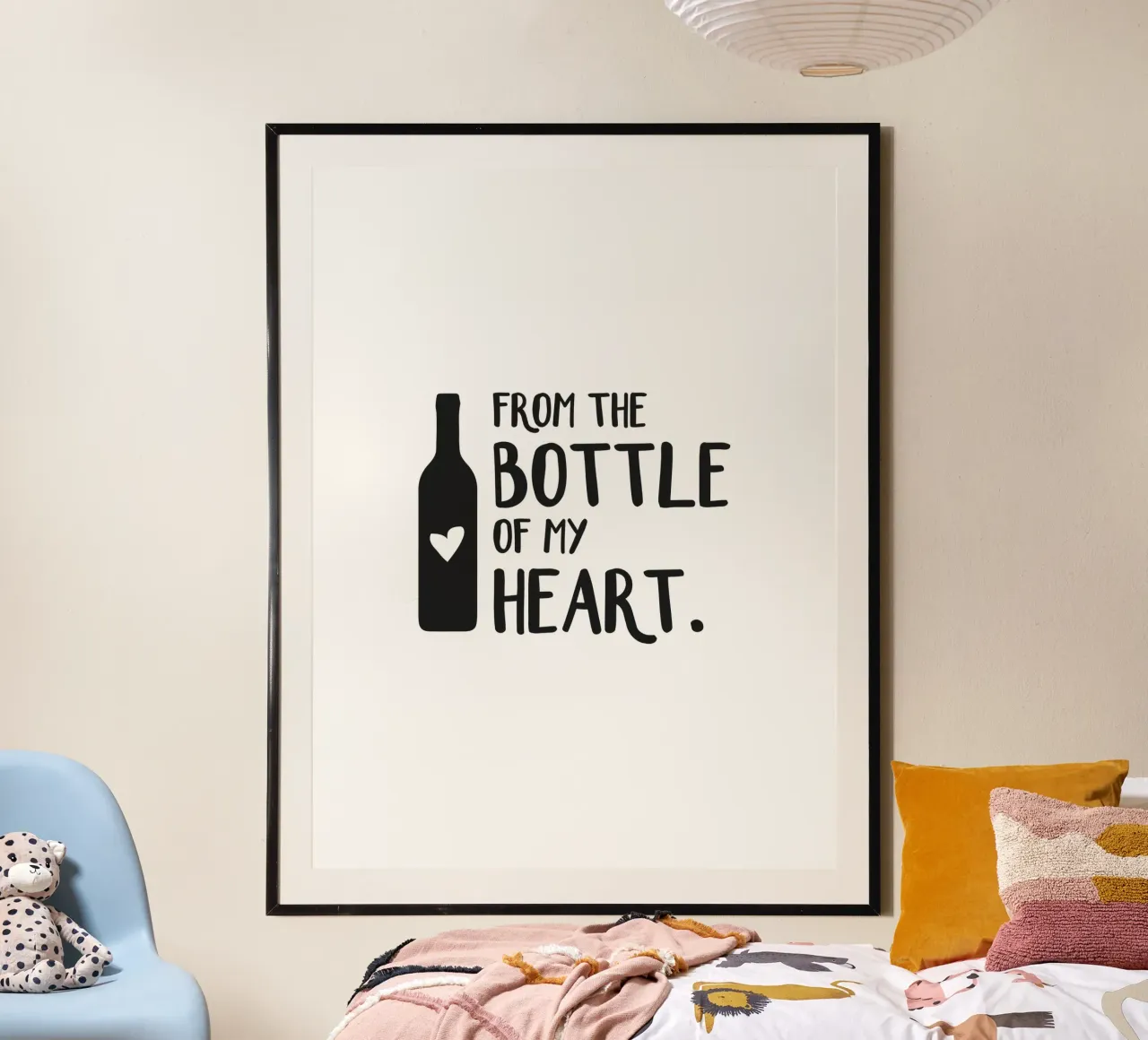 From the bottle of my heart poster by Constanze Art Direction