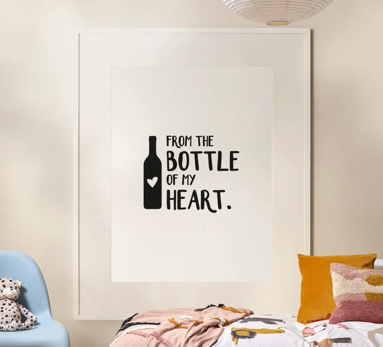 From the bottle of my heart poster by Constanze Art Direction