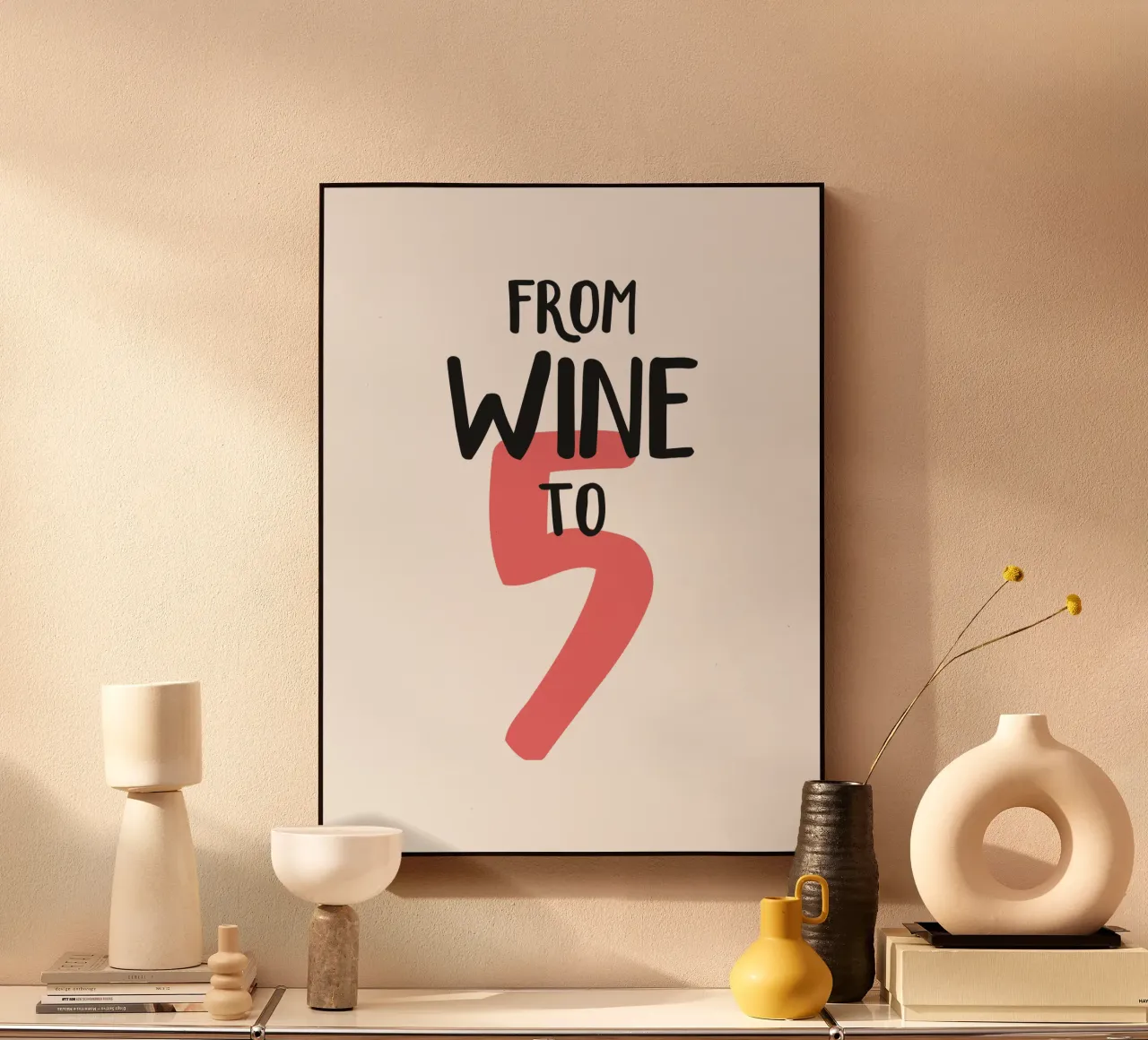 From Wine to Five alu-dibond by Constanze Art Direction