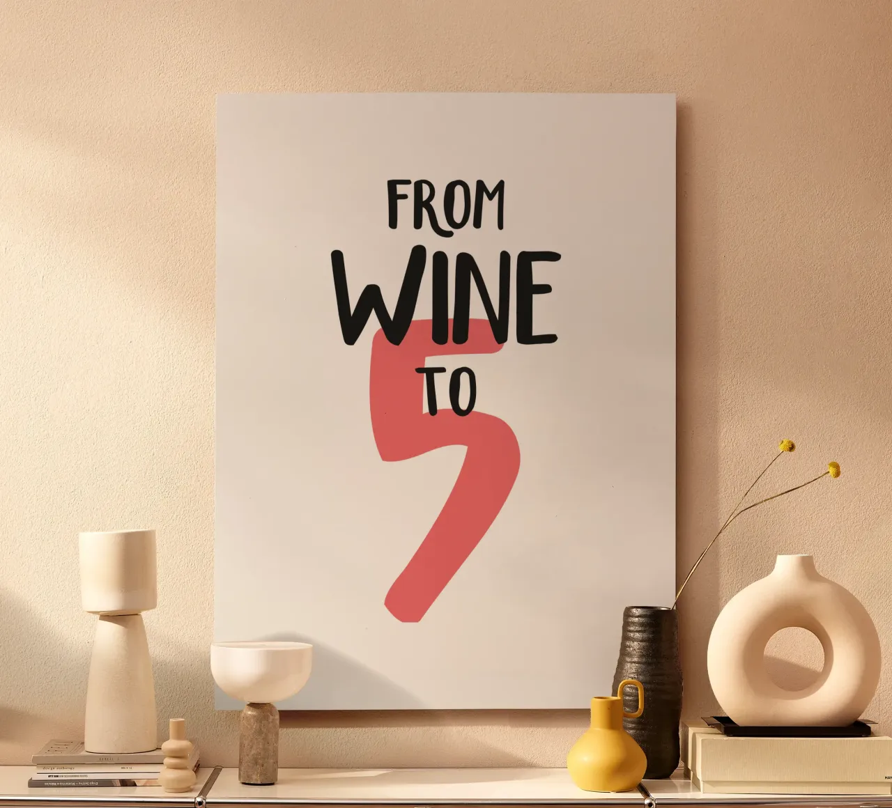 From Wine to Five alu-dibond by Constanze Art Direction