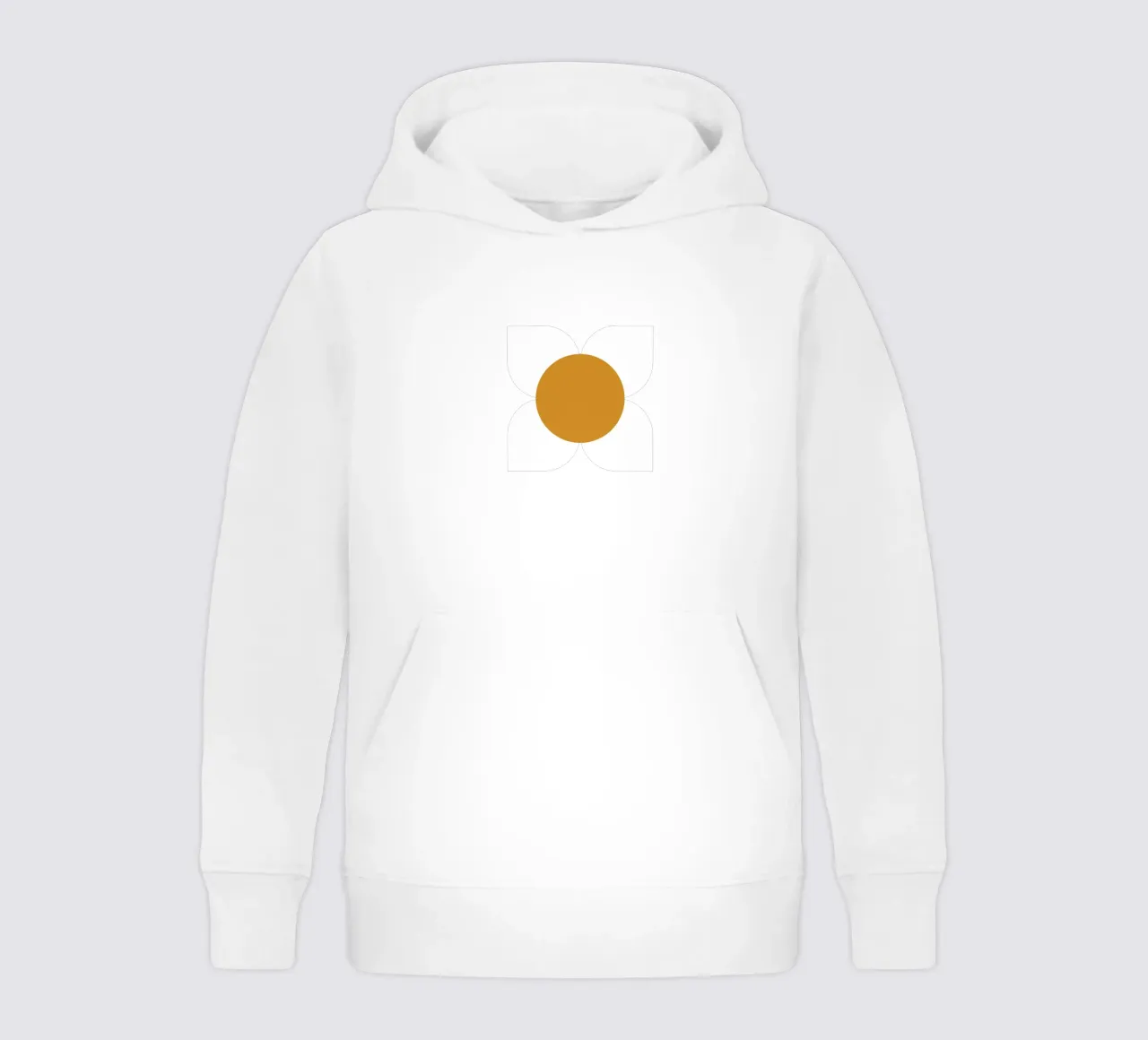 Golden Bloom Retro - Geometrico floreale di metà secolo felpa bambino con cappuccio da susanacosta